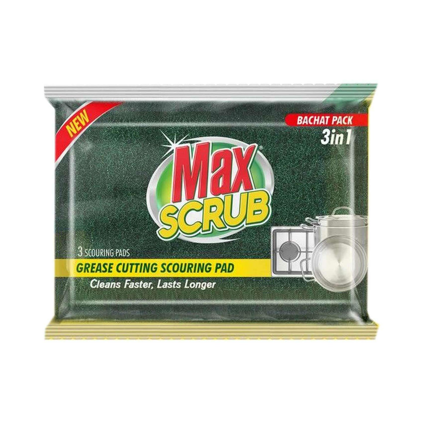 MAX GREASING CUTTING MULTI LARGE 3 IN 1 SCOURING PAD