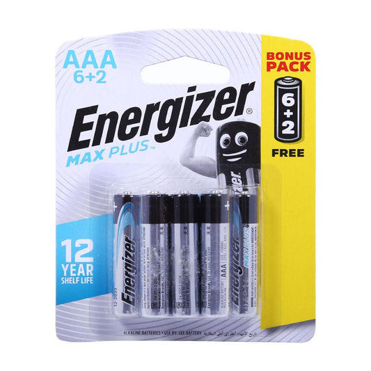 ENERGIZER BATTERY MAXPLUS ALKALINE 3A BP 6+2 PCS