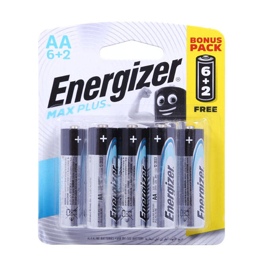 ENERGIZER BATTERY MAXPLUS ALKALINE 2A BP 6+2 PCS