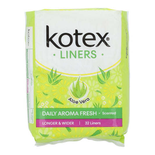 KOTEX SANITARY PADS DAILY AROMA FRESH ALOE VERA SCENT 32PC