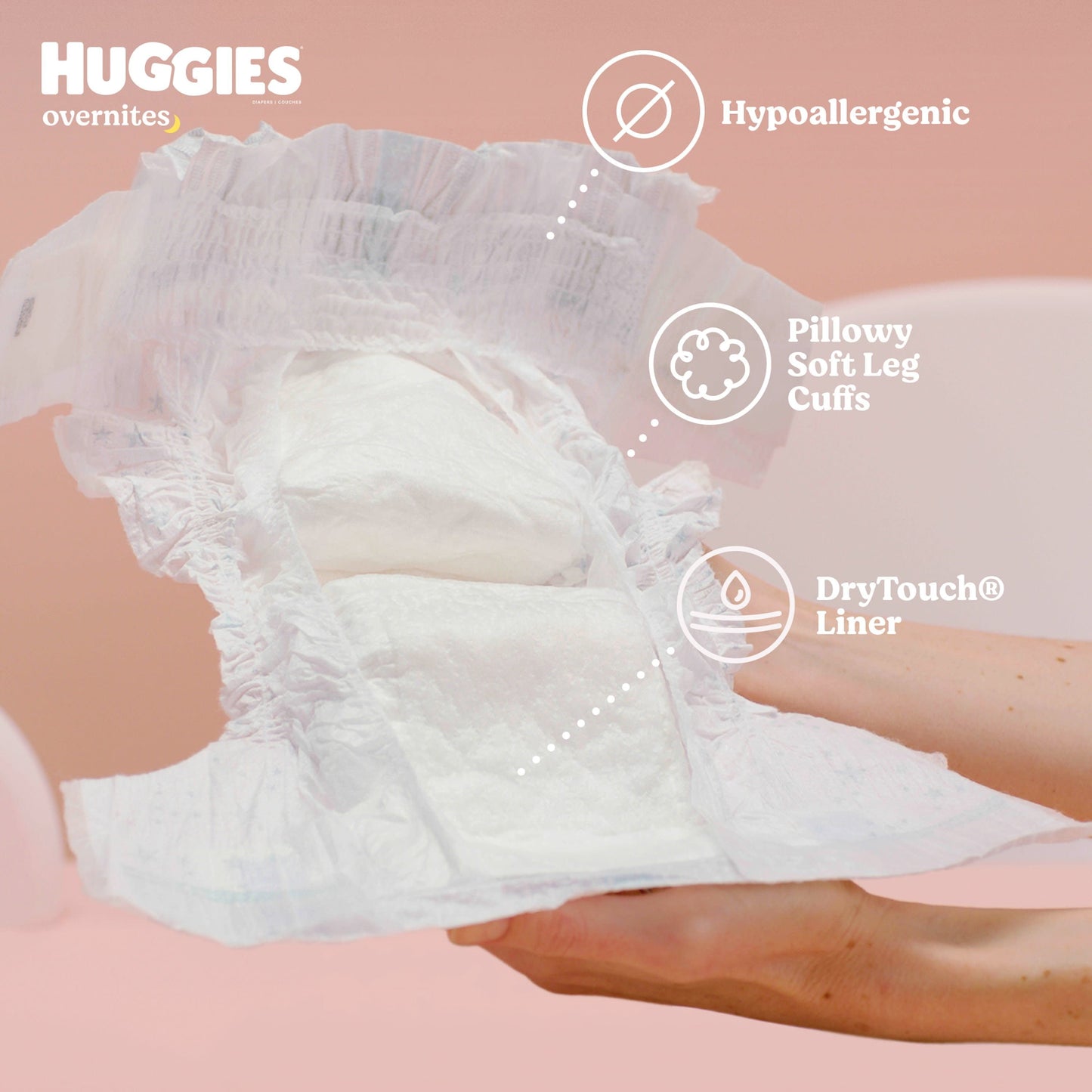 Huggies Overnites Nighttime Diapers, Size 5, 44 Ct