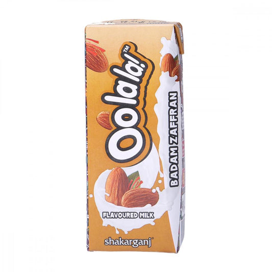 OOLALA BADAM ZAFFRAN FLAVOURED MILK 180ML-CARTON