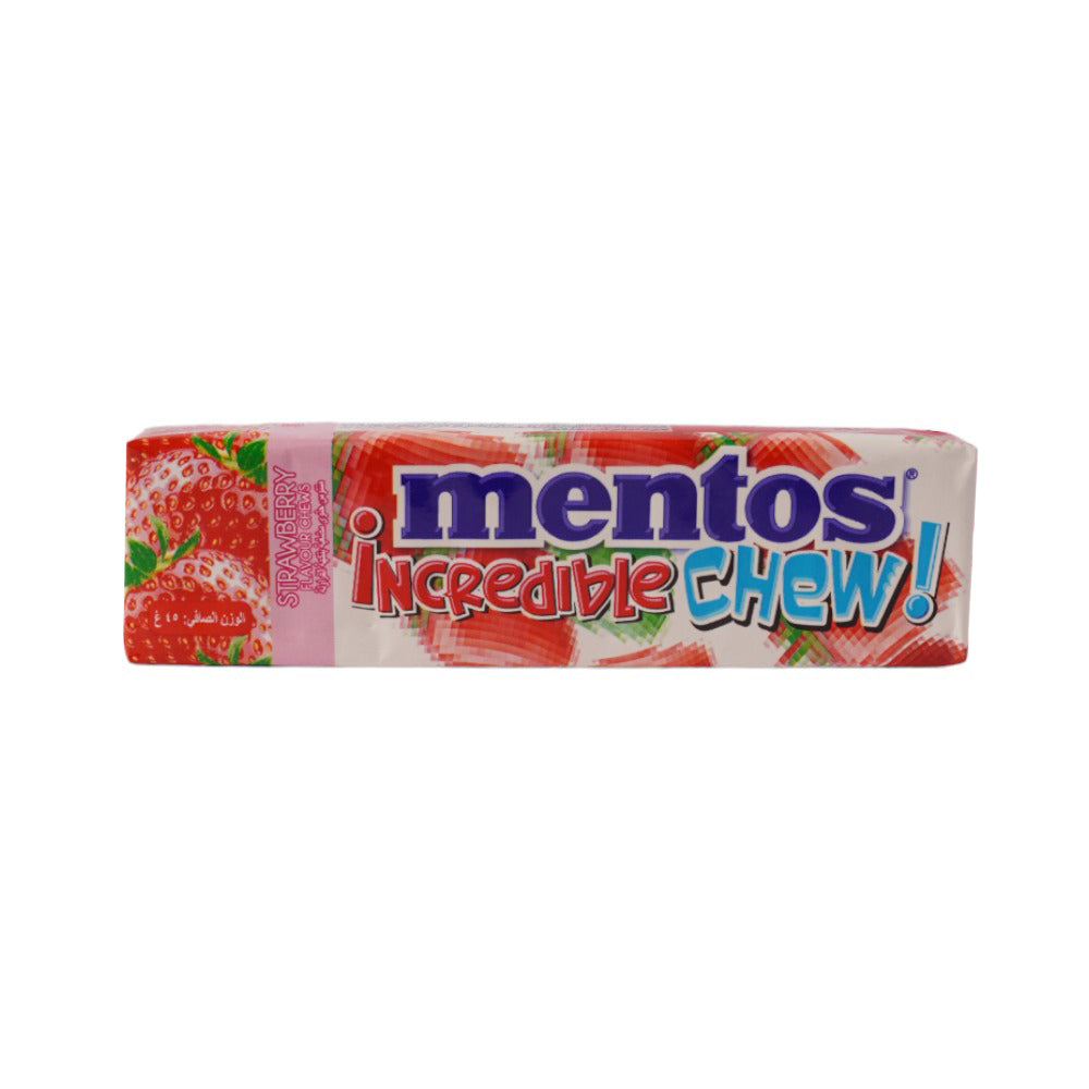 MENTOS INCREDIBLE STRAWBERRY CHEW 45 GM