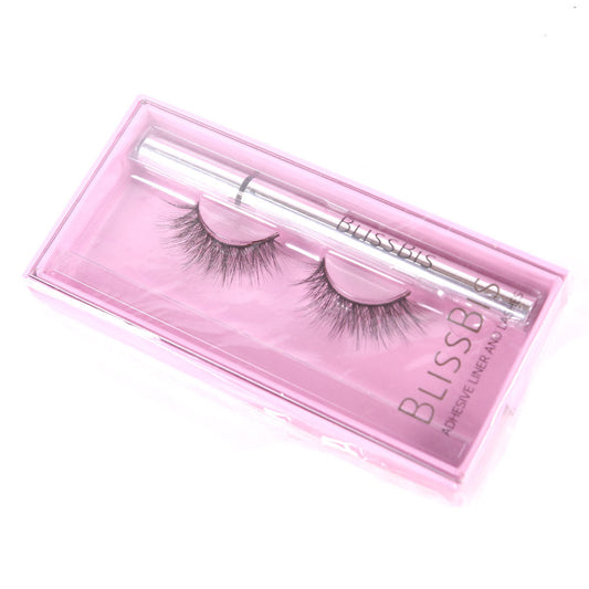 BLISSBIS DOLL EYELASHES WITH CLEAR ADHESIVE LINER