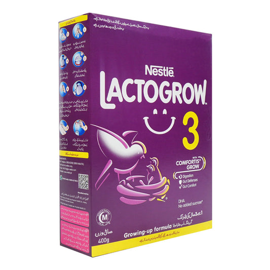 NESTLE LACTOGROW  3 MILK POWDER GENTLE GROW 400 GM