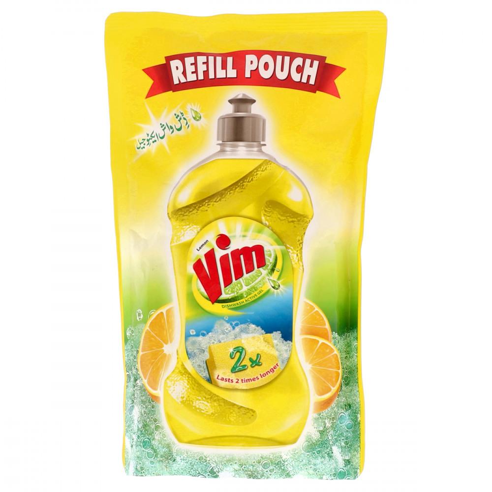 VIM DISHWASHER GEL REFILL LEMON POUCH 750 ML