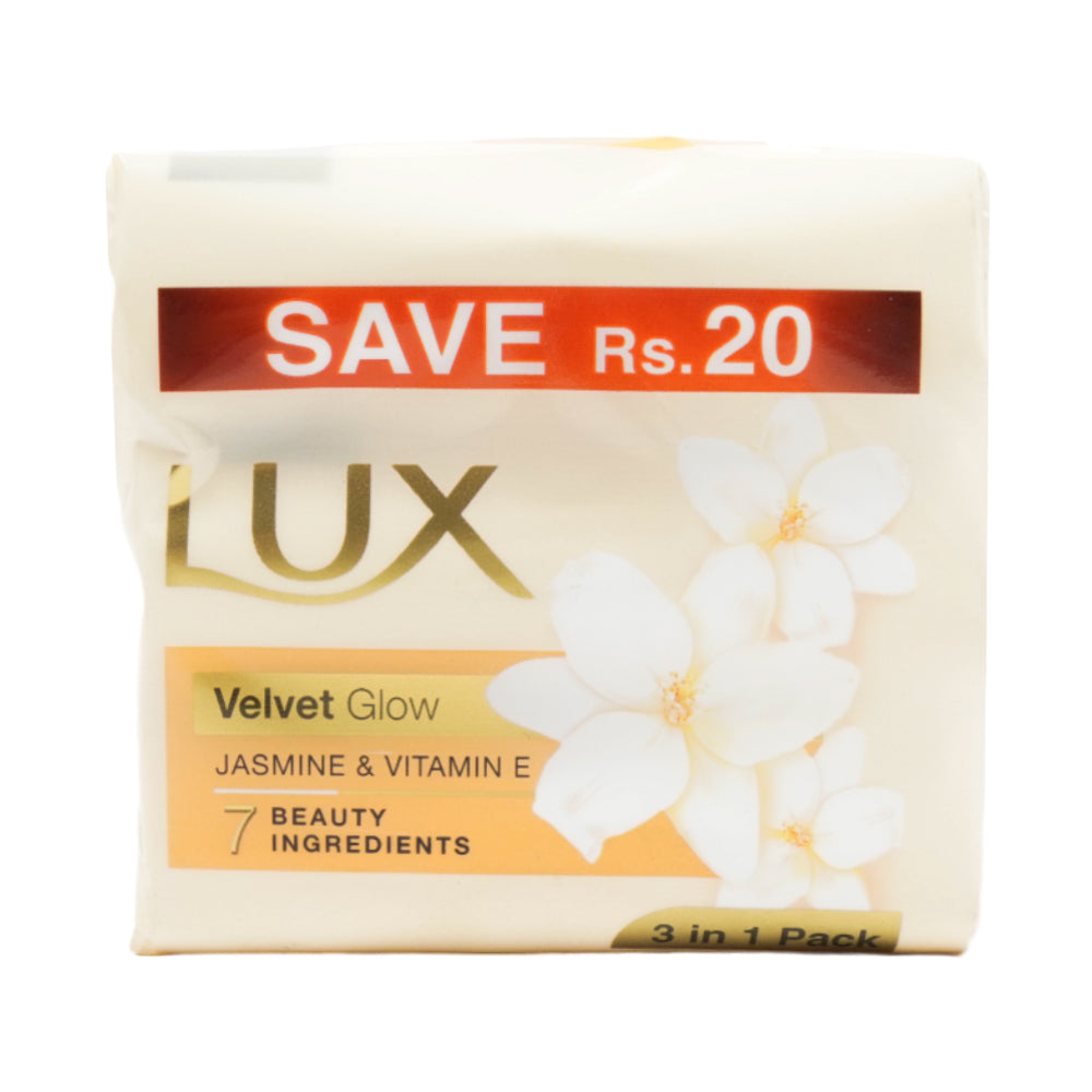 LUX SOAP VELVET GLOW JASMINE & VITAMIN E 3X98 GM