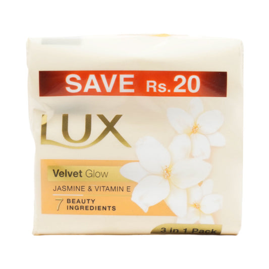 LUX SOAP VELVET GLOW JASMINE & VITAMIN E 3X98 GM