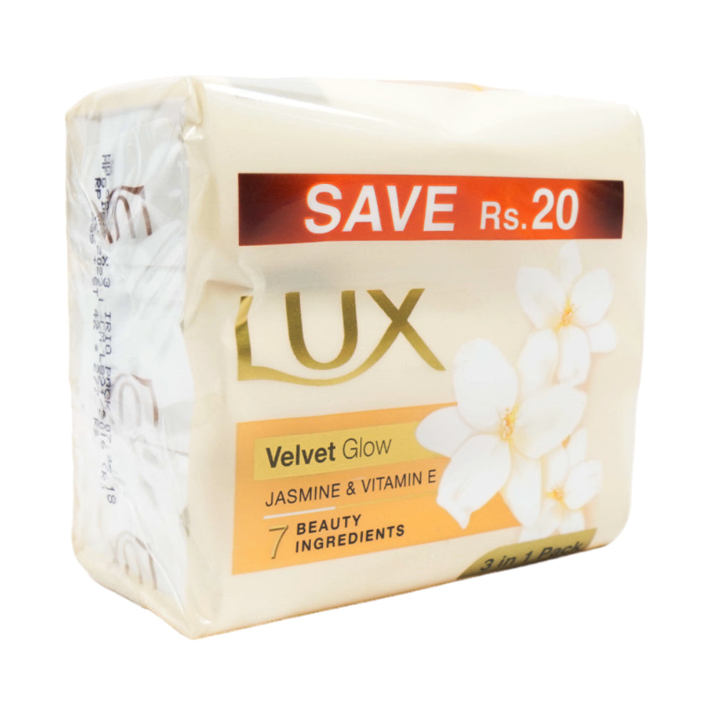 LUX SOAP VELVET GLOW JASMINE & VITAMIN E 3X98 GM