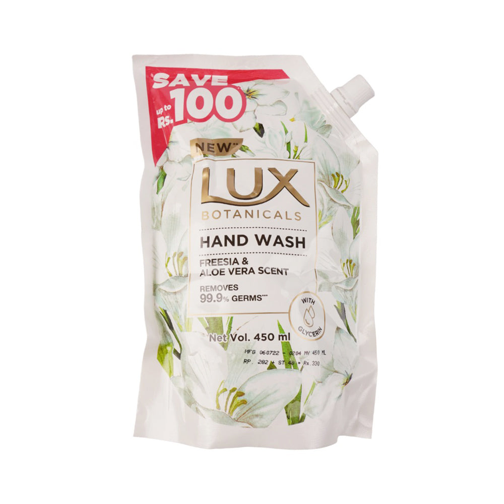 LUX HAND WASH ALOE VERA POUCH 450ML