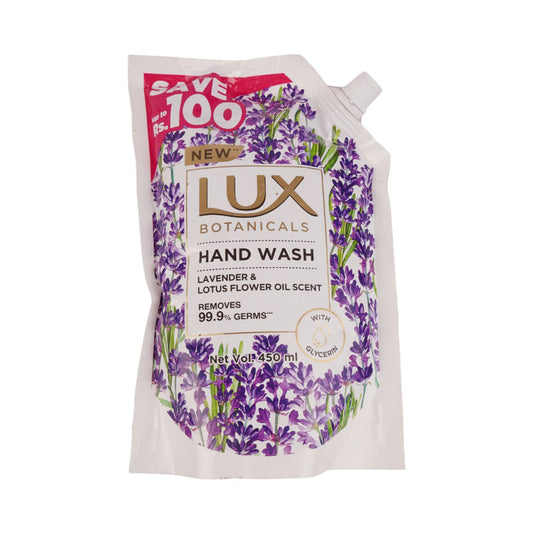 LUX HAND WASH LAVENDER POUCH 450ML