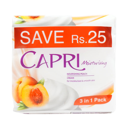 CAPRI SOAP MOISTURISING NOURISHING PEACH 3PC PACK