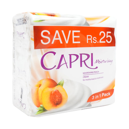 CAPRI SOAP MOISTURISING NOURISHING PEACH 3PC PACK