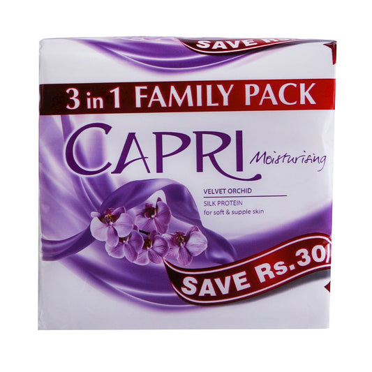 CAPRI SOAP MOISTURISING VELVET ORCHID 3X120 GM