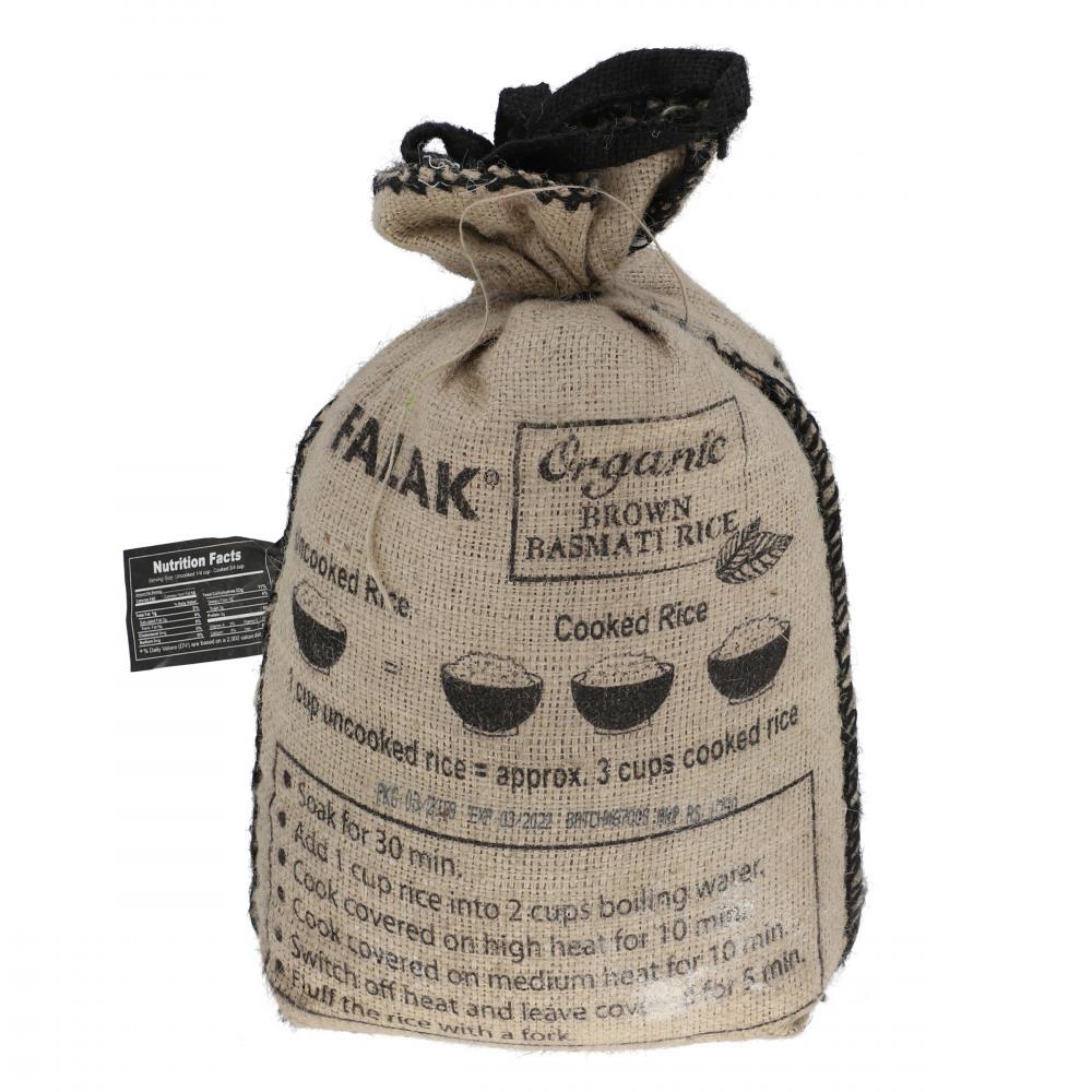 FALAK ORGANIC BROWN BASMATI RICE JUTE 5 KG