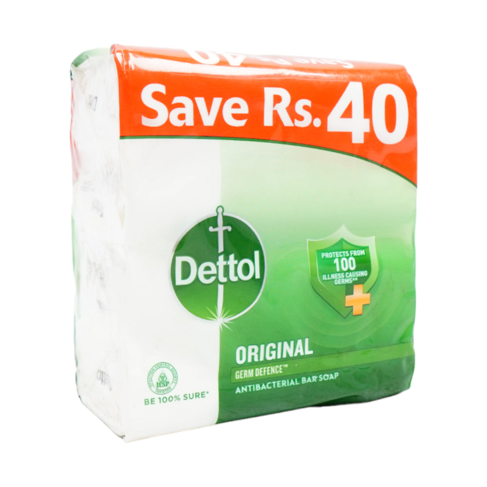 DETTOL ANTIBACTERIAL SOAP ORIGINAL SAVE RS: 40 4X105GM