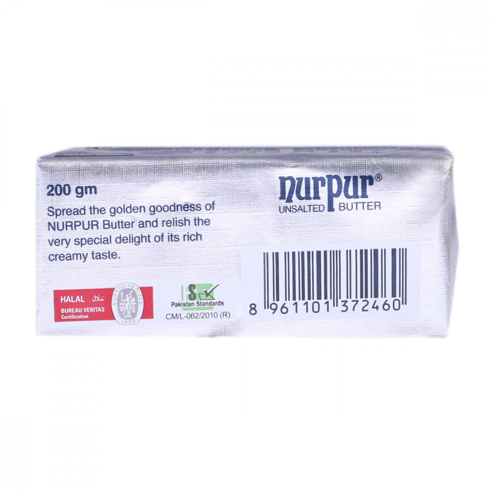 NURPUR BUTTER UNSALTED 200GM