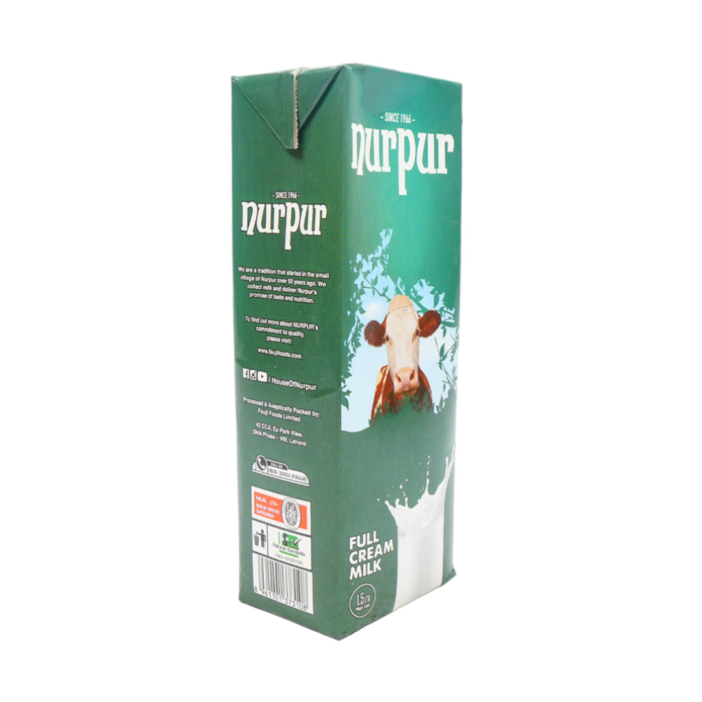 NURPUR FULL CREAM MILK 1.5 LTR WITH CAP