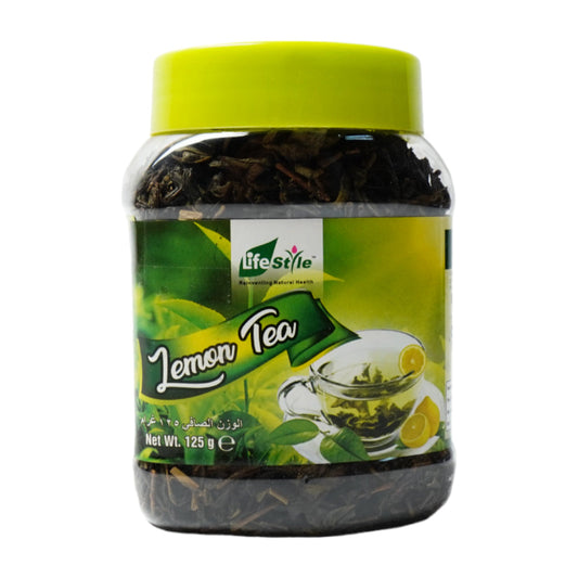 LIFESTYLE GREEN TEA LEMON JAR 125GM