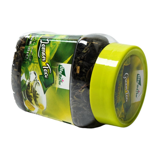 LIFESTYLE GREEN TEA LEMON JAR 125GM