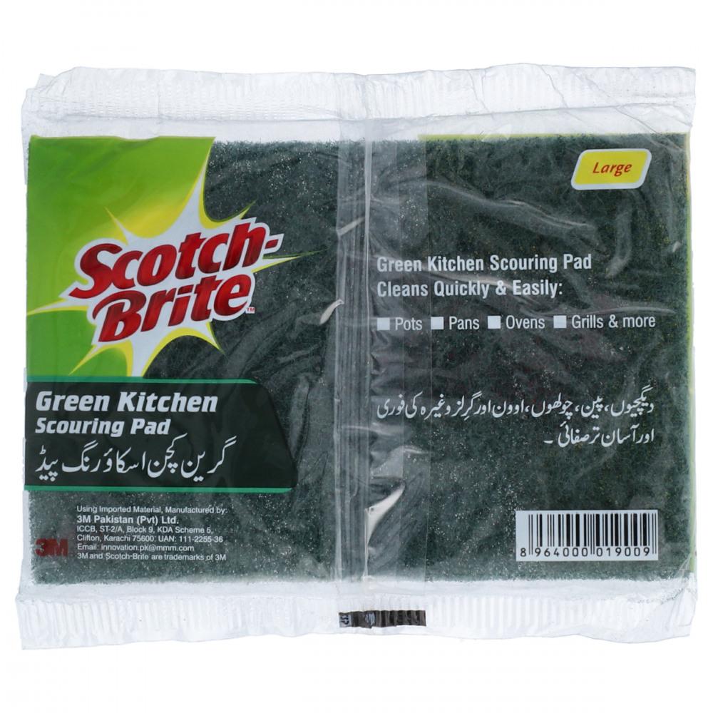 SCOTCH BRITE SCOURING PAD GREEN KITCHEN LARGE 1PC