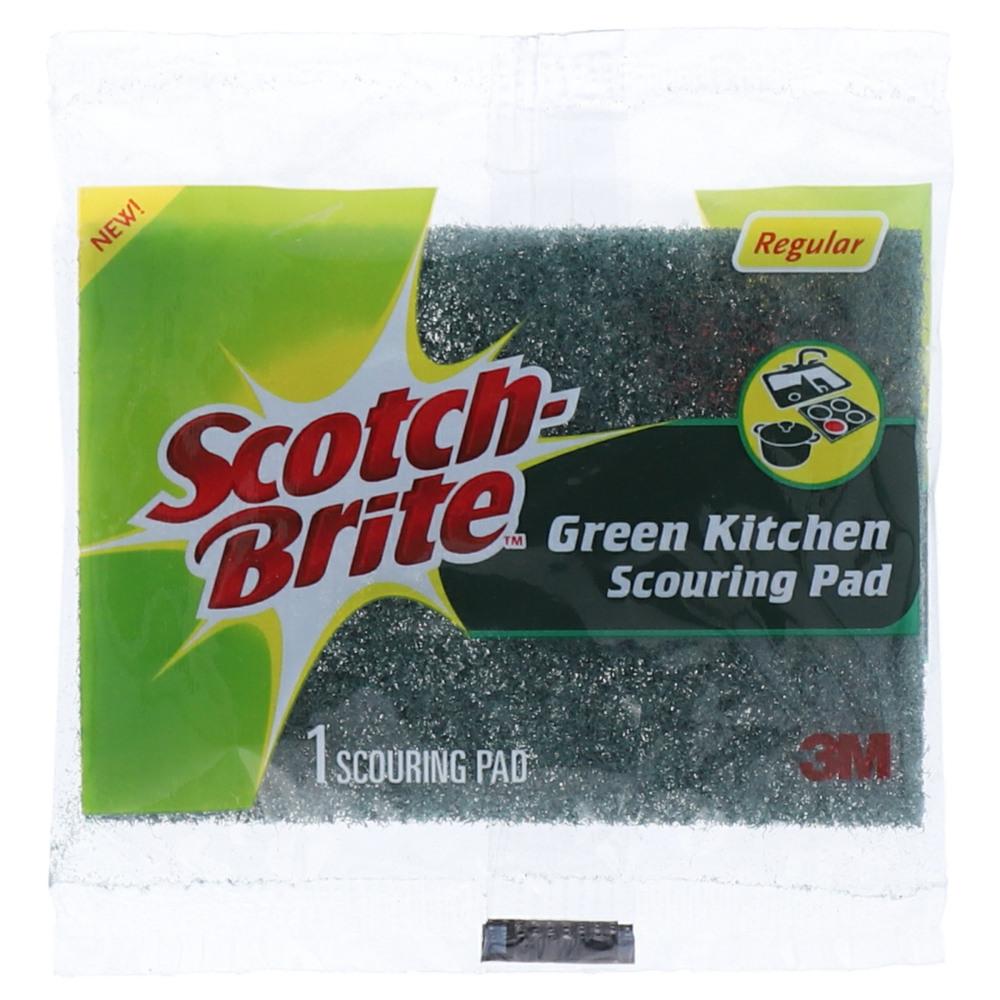 SCOTCH BRITE SCOURING PAD GREEN KITCHEN REGULAR 1PC