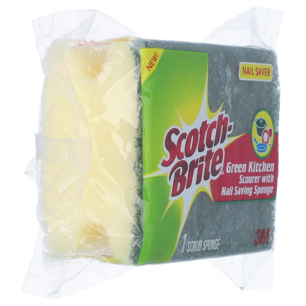 SCOTCH BRITE SPONGE GREEN KITCHEN NAIL SAVER 1PC