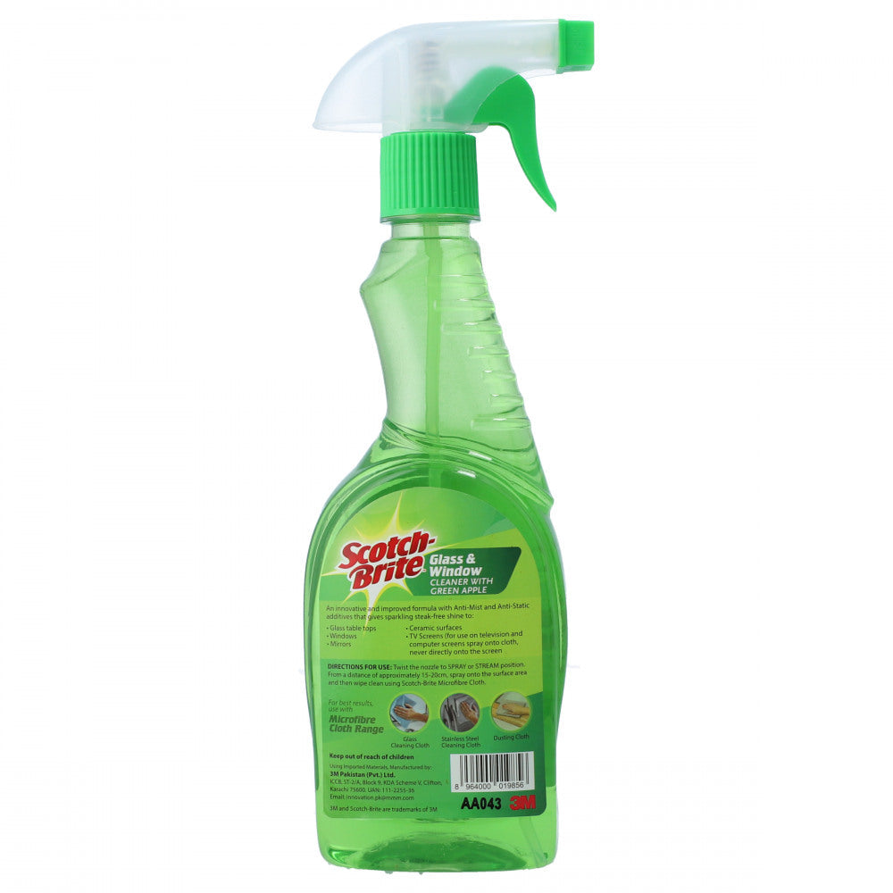 SCOTCH BRITE GLASS CLEANER & WINDOW GREEN APPLE 500 ML