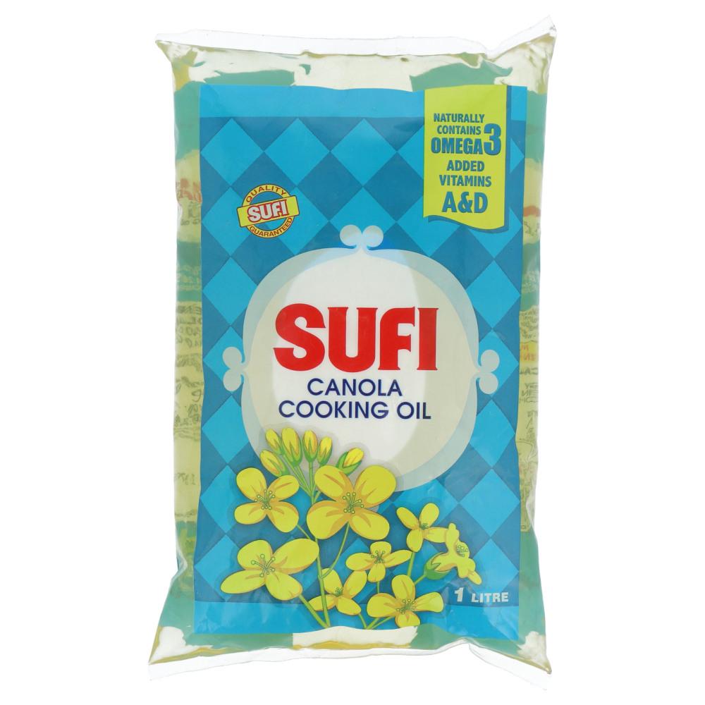 SUFI CANOLA COOKING OIL POUCH 1 LTR