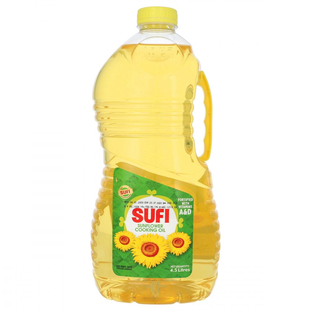 SUFI SUNFLOWER COOKING OIL BOTTLE 4.5 LTR BASIC