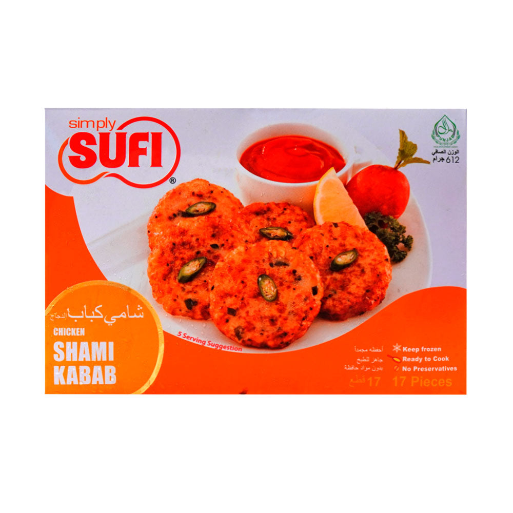 SUFI CHICKEN SHAMI KABAB 17 PCS 612 GM