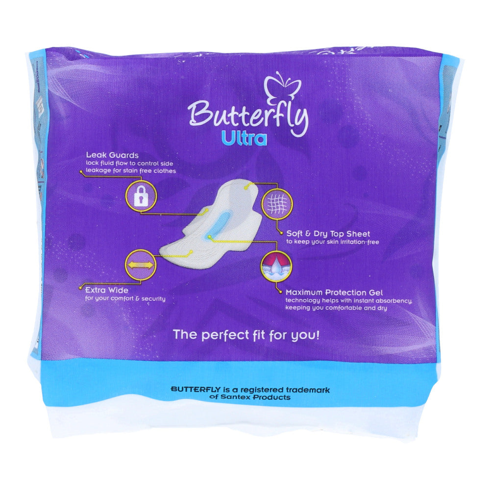 BUTTERFLY SANITARY NAPKINS ULTRA LARGE 8 PCS