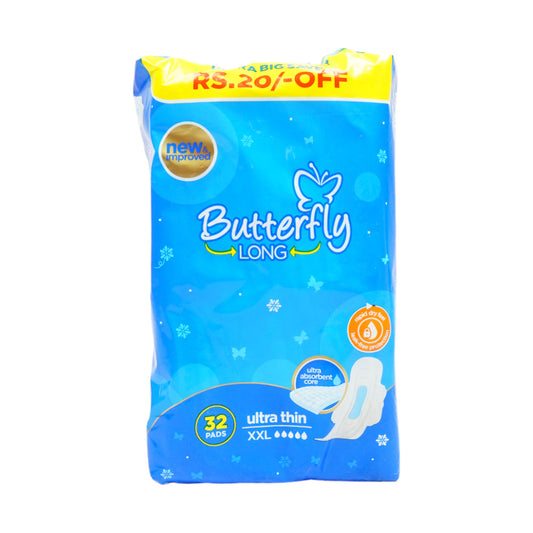 BUTTERFLY LONG ULTRA WIDE SANITARY PADS 32 XXL