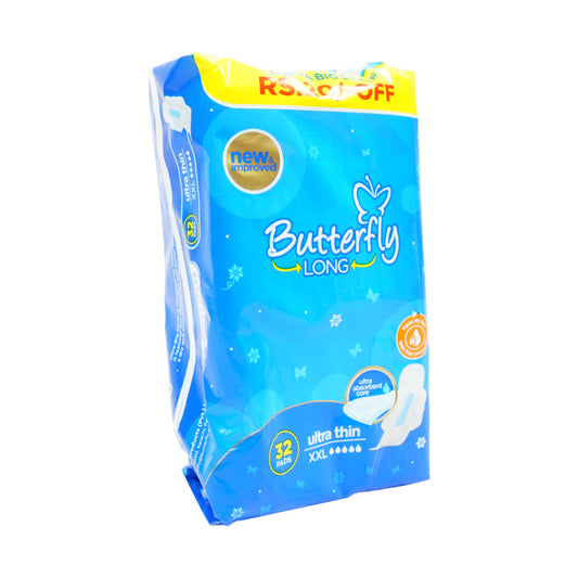 BUTTERFLY LONG ULTRA WIDE SANITARY PADS 32 XXL