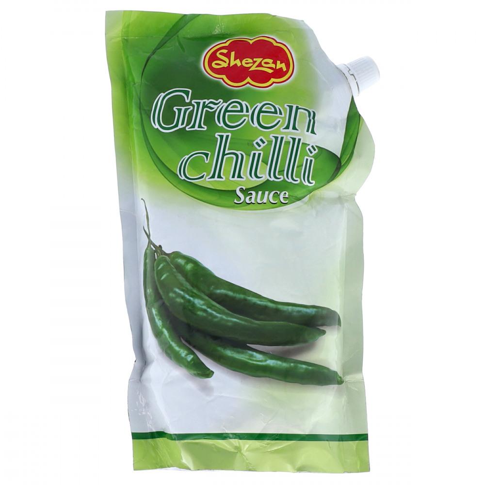 SHEZAN GREEN CHILLI SAUCE POUCH 800 GM