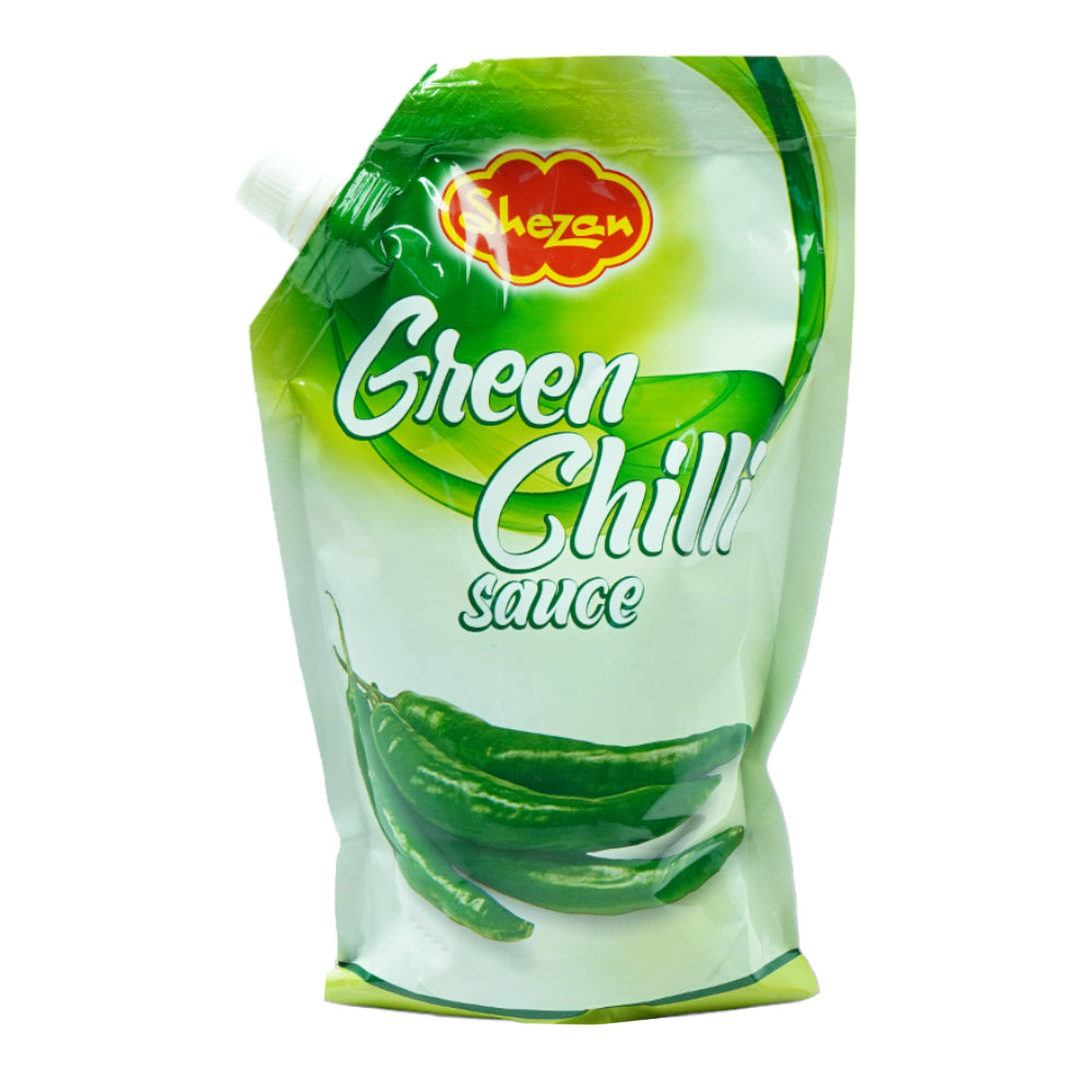 SHEZAN GREEN CHILLI SAUCE POUCH 800 GM