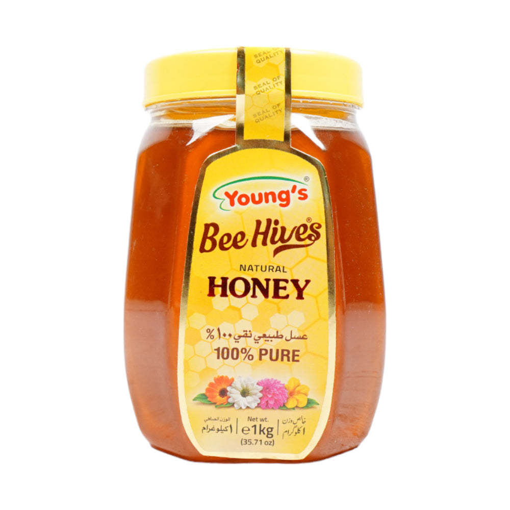 YOUNGS BEE HIVES HONEY NATURAL PET BOTTLE 1 KG