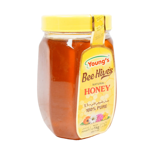 YOUNGS BEE HIVES HONEY NATURAL PET BOTTLE 1 KG