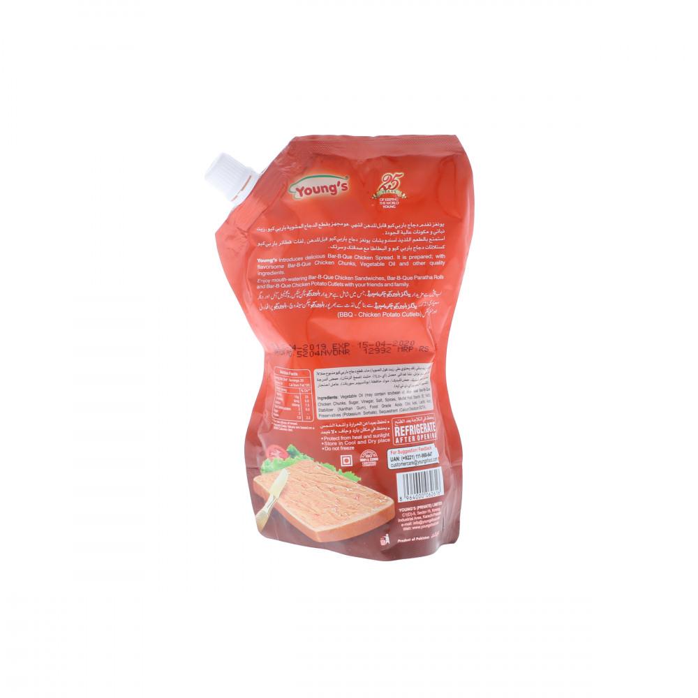 YOUNGS CHICKEN SPREAD BAR-B-QUE POUCH 500 ML