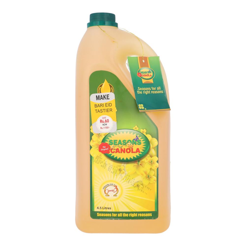 SEASONS CANOLA OIL BOTTLE 4.5 LTR