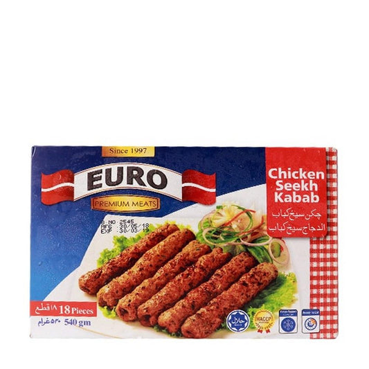 EURO CHICKEN SEEKH KABAB 18PCS 540 GM