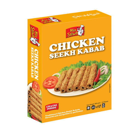 MANO SALWA CHICKEN SEEKH KABAB 12 PCS 360 GM