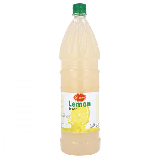 SHEZAN SQUASH LEMON 1.5 LTR- CARTON