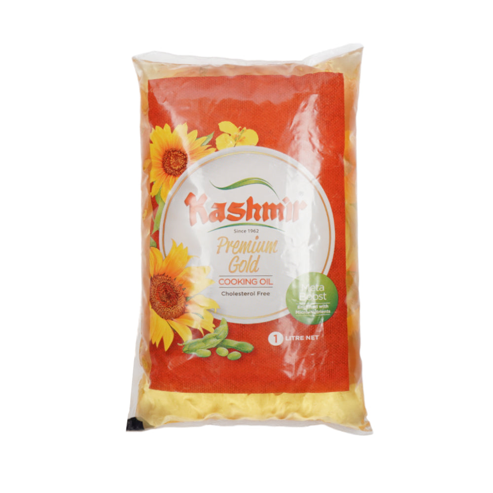 KASHMIR PREMIUM GOLD COOKING OIL POUCH 1 LTR