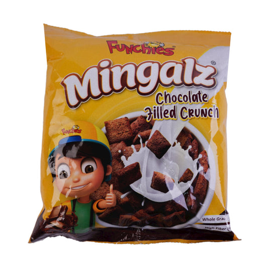 FUNCHIES MINGALZ MINGALZ CHOCOLATE FILLED CRUNCH 125GM