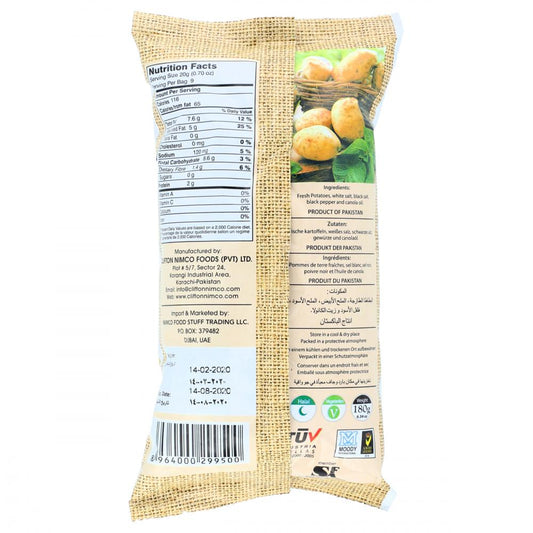 NIMCOS BLACK PEPPER POTATO STICKS 180 GM