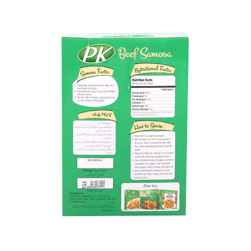 PK FOOD BEEF SAMOSA 24PCS