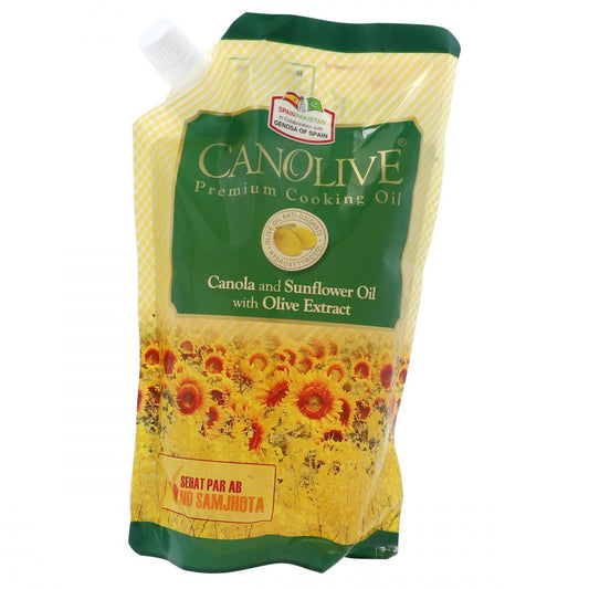 CANOLIVE COOKING OIL 1LTR POUCH NOZZLE PACK PC