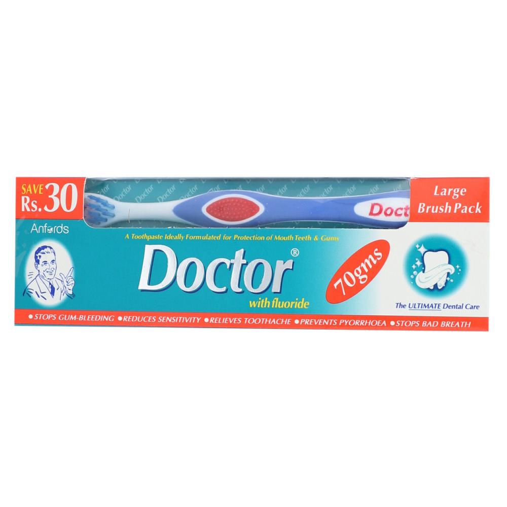 DOCTOR TOOTH PASTE FLUORIDE BRUSH PACK 70 GM