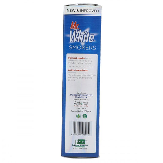 MR WHITE TOOTH PASTE SMOKERS 70 GM